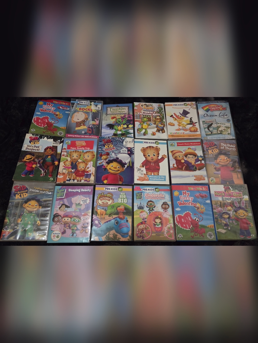 PBS Kids 18pc DVD Lot Sid The Science Kid, Daniel Tiger, Franklin, New/Pre-owned